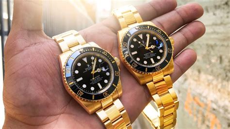 fake big gold mechanical watch|how to identify a counterfeit watch.